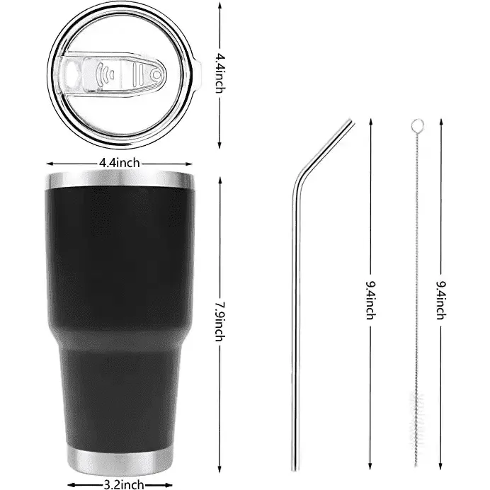 30oz Stainless Steel Tumblers  Insulated Travel Mug with Lid