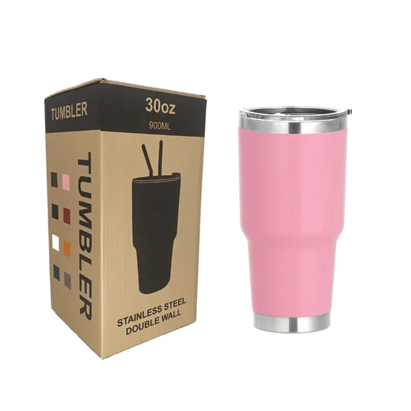 30oz Stainless Steel Tumblers  Insulated Travel Mug with Lid
