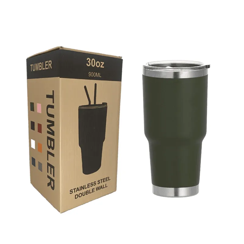 30oz Stainless Steel Tumblers  Insulated Travel Mug with Lid