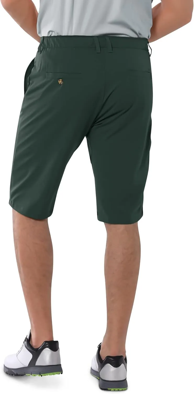 33,000ft Men's Golf Shorts Dry Fit, Lightweight Quick Dry Golf Stretch Shorts with Pockets 11" Inseam for Travel Casual