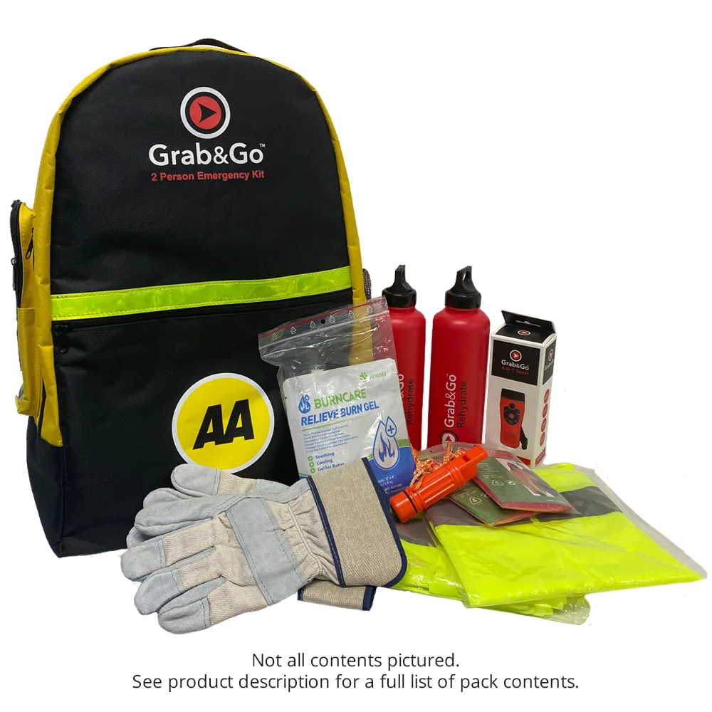 AA Grab & Go 2-Person Emergency Kit