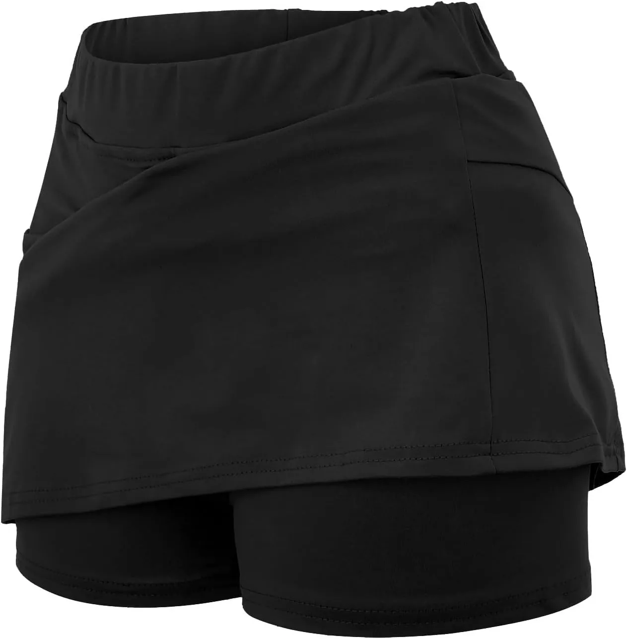 aihihe Golf Skirts for Women with Shorts Pink Dress Shorts Black Cotton Linen Skirt Women