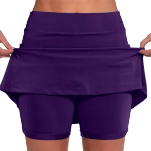 aihihe Golf Skirts for Women with Shorts Pink Dress Shorts Black Cotton Linen Skirt Women