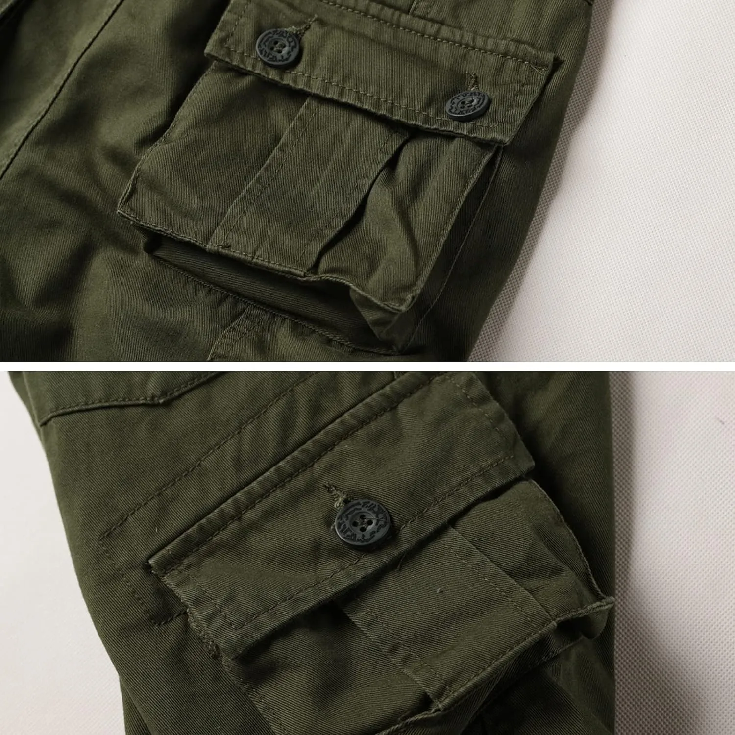 AKARMY Women's Cotton Casual Work Pants Camouflage Cargo Pants Parachute Pants for Women with Pockets