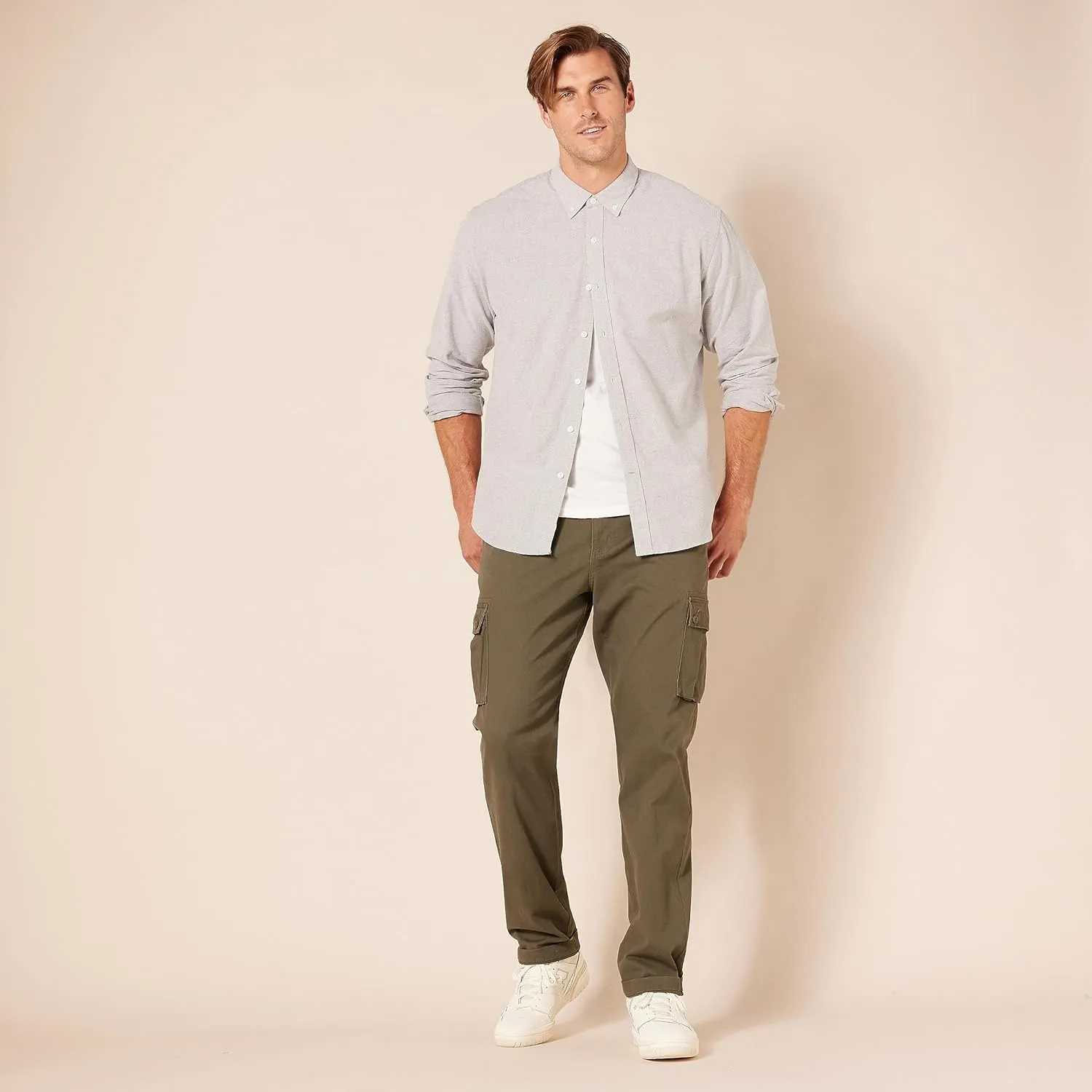 Amazon Essentials Men's Regular-Fit Long Sleeve Oxford Shirt