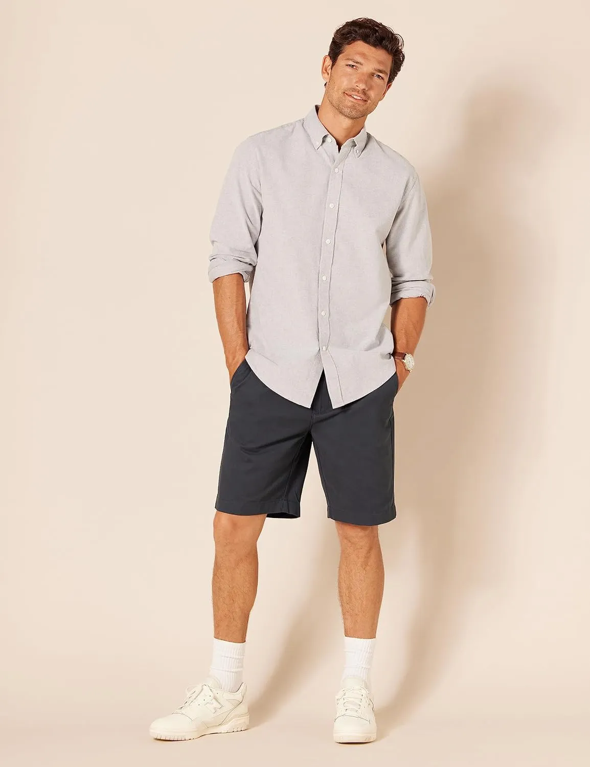 Amazon Essentials Men's Regular-Fit Long Sleeve Oxford Shirt