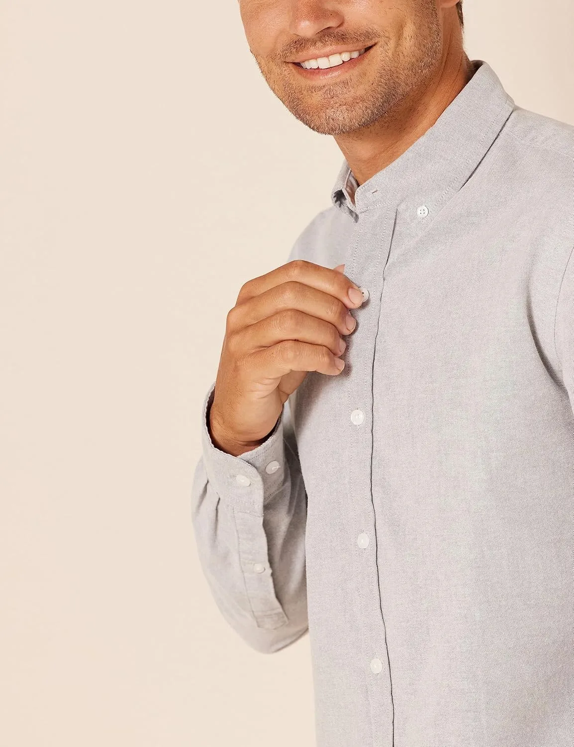 Amazon Essentials Men's Regular-Fit Long Sleeve Oxford Shirt