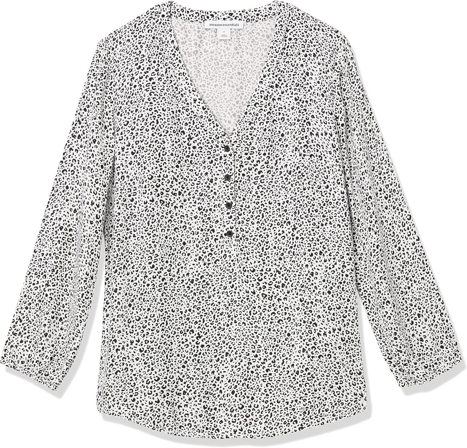 Amazon Essentials Women's 3/4 Sleeve Button Popover Shirt