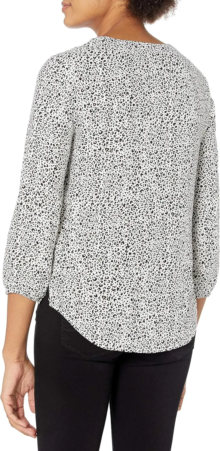 Amazon Essentials Women's 3/4 Sleeve Button Popover Shirt