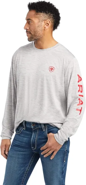 ARIAT Charger Logo T-Shirt Light Grey Heather SM