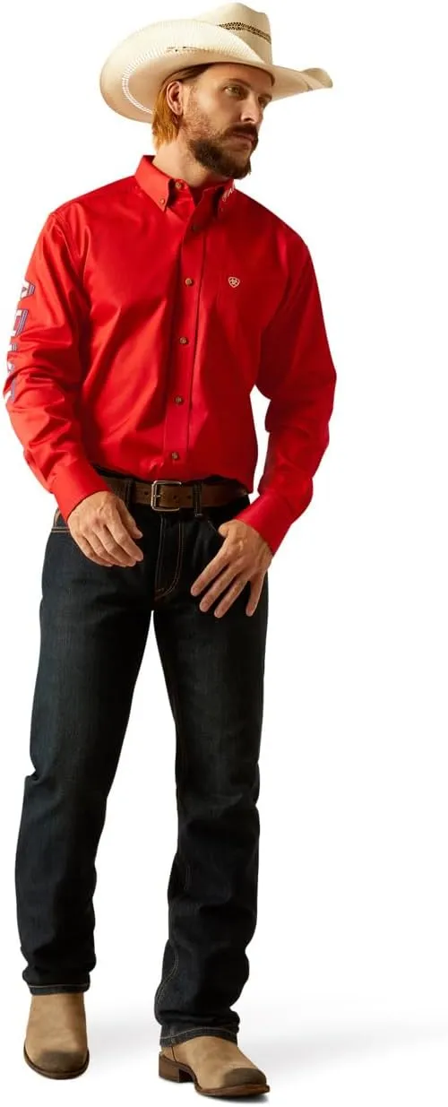 ARIAT Men's Team Logo Long Sleeve Button Down Shirt