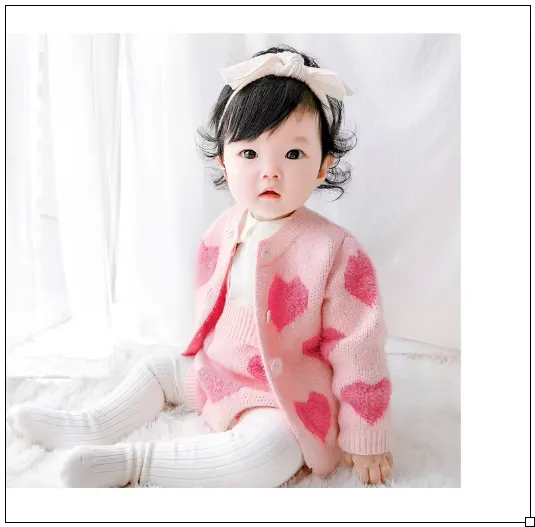 Baby Girl Heart Bodysuit and Sweater Set