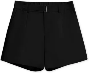Betusline Women's Shorts Summer Casual Work Pleated Dress Shorts with Back Elastic Waist