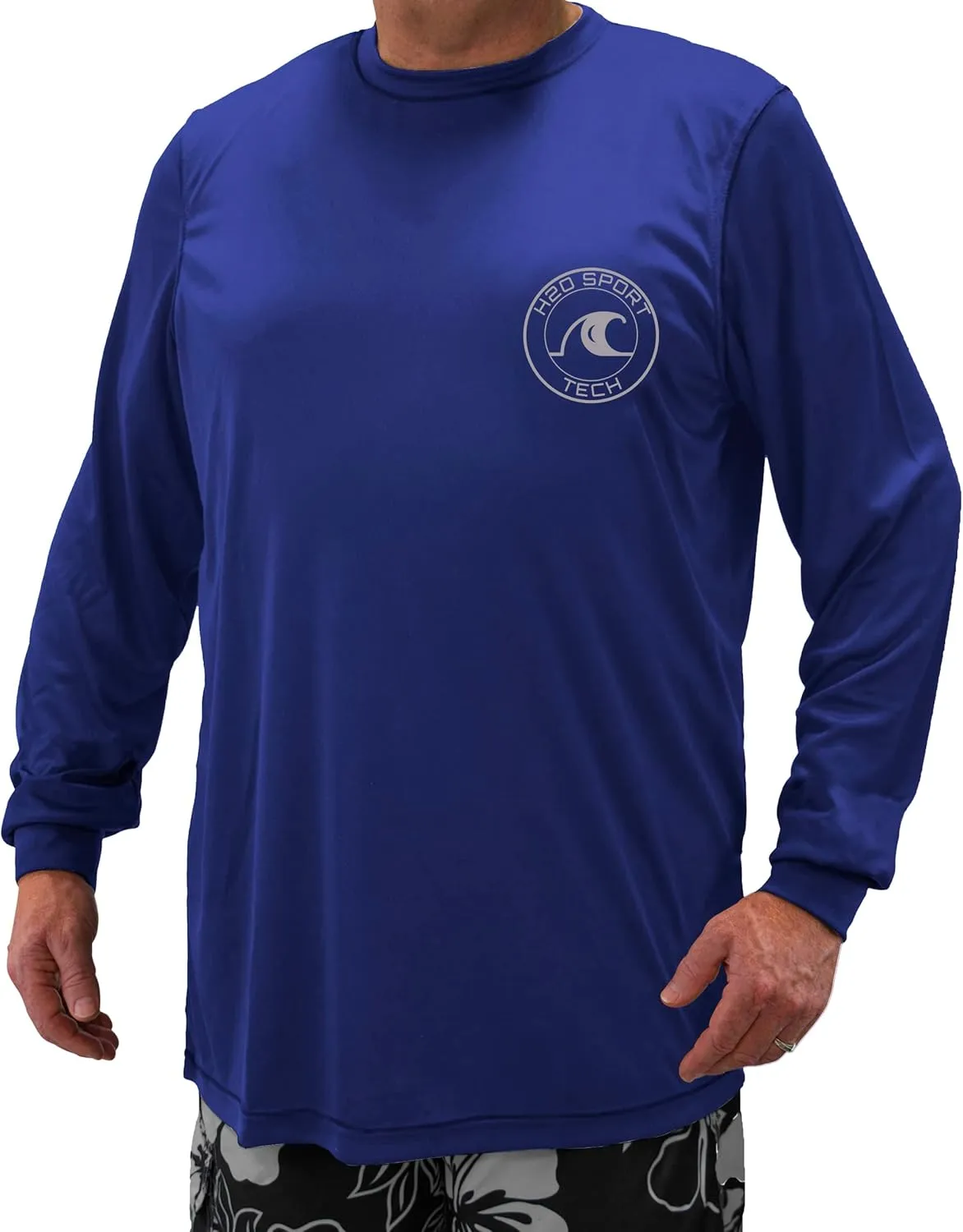 Big & Tall Men's Long Sleeve Swim Shirt - Loose Fit