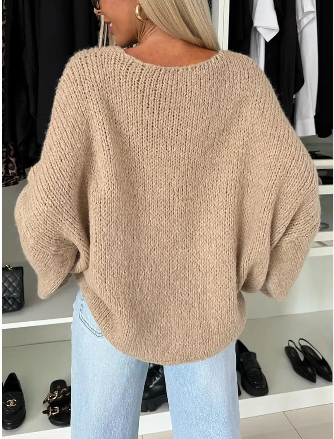 Blostirno Women's Front Tie Bow Cardigan Sweaters Knit Long Sleeve Cute Fall Winter Jacket Coats Y2K Knitwears Tops