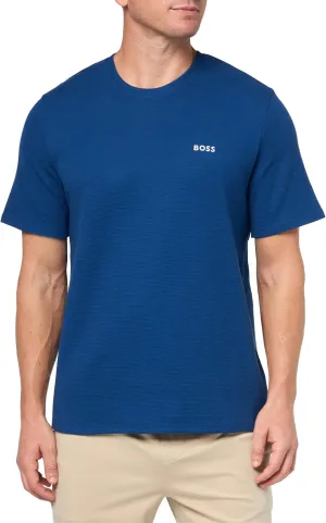 BOSS Men's Waffle Contrast Logo Short-Sleeve T-Shirt