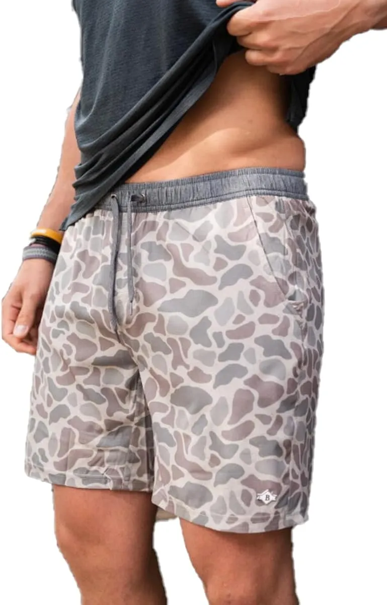 Burlebo Men's Athletic Workout 5.5" Inseam Shorts with Built-in Liner