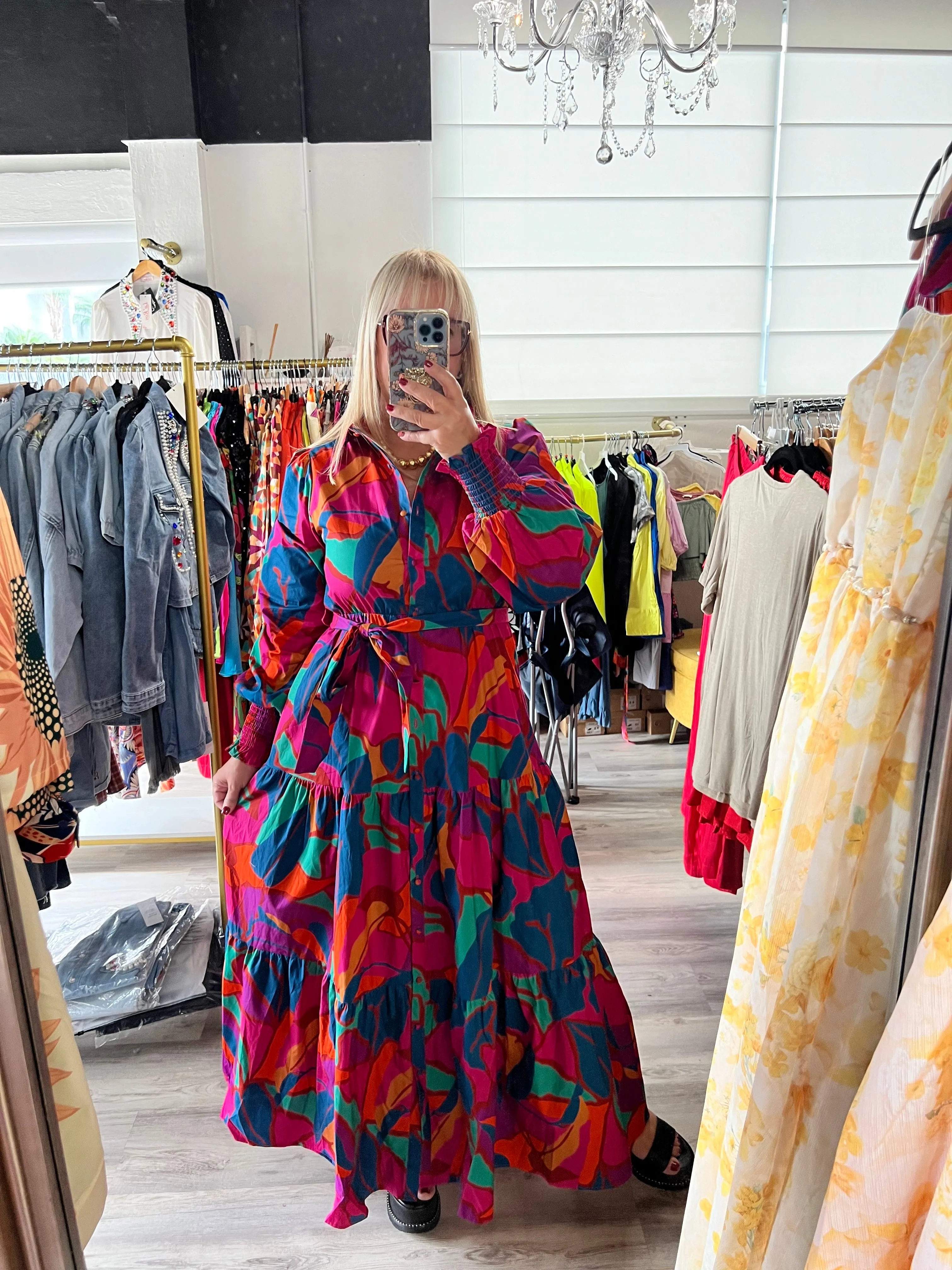 Button Down Shirts Maxi Dress