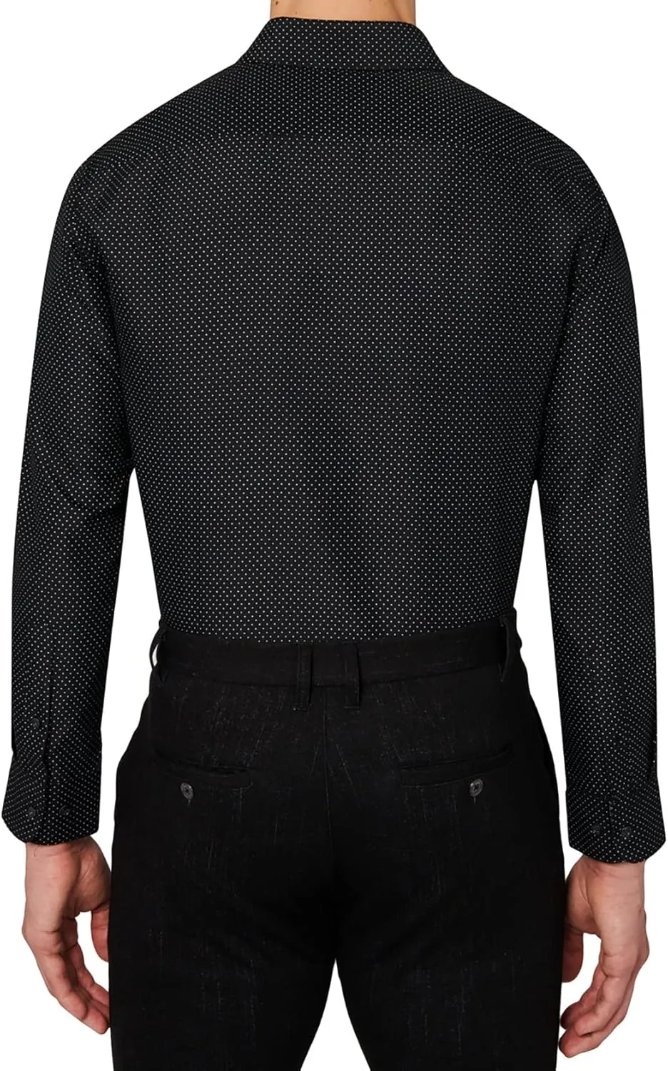 Calabrum Mens Long Sleeve Wrinkle Free Performance Dress Shirt