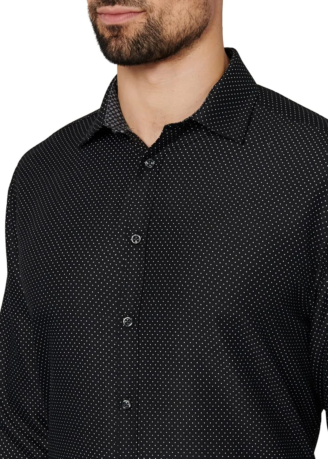 Calabrum Mens Long Sleeve Wrinkle Free Performance Dress Shirt