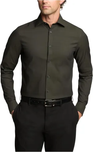 Calvin Klein Men's Dress Shirt Slim Fit Modern Pincord