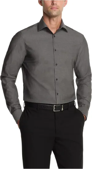 Calvin Klein Men's Dress Shirt Slim Fit Modern Pincord
