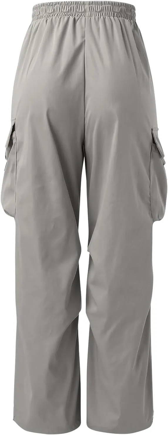 Cargo Pant for Men Casual Work Pant Elastic Waist Drawstring Cotton Track Pants with Multiple Pockets