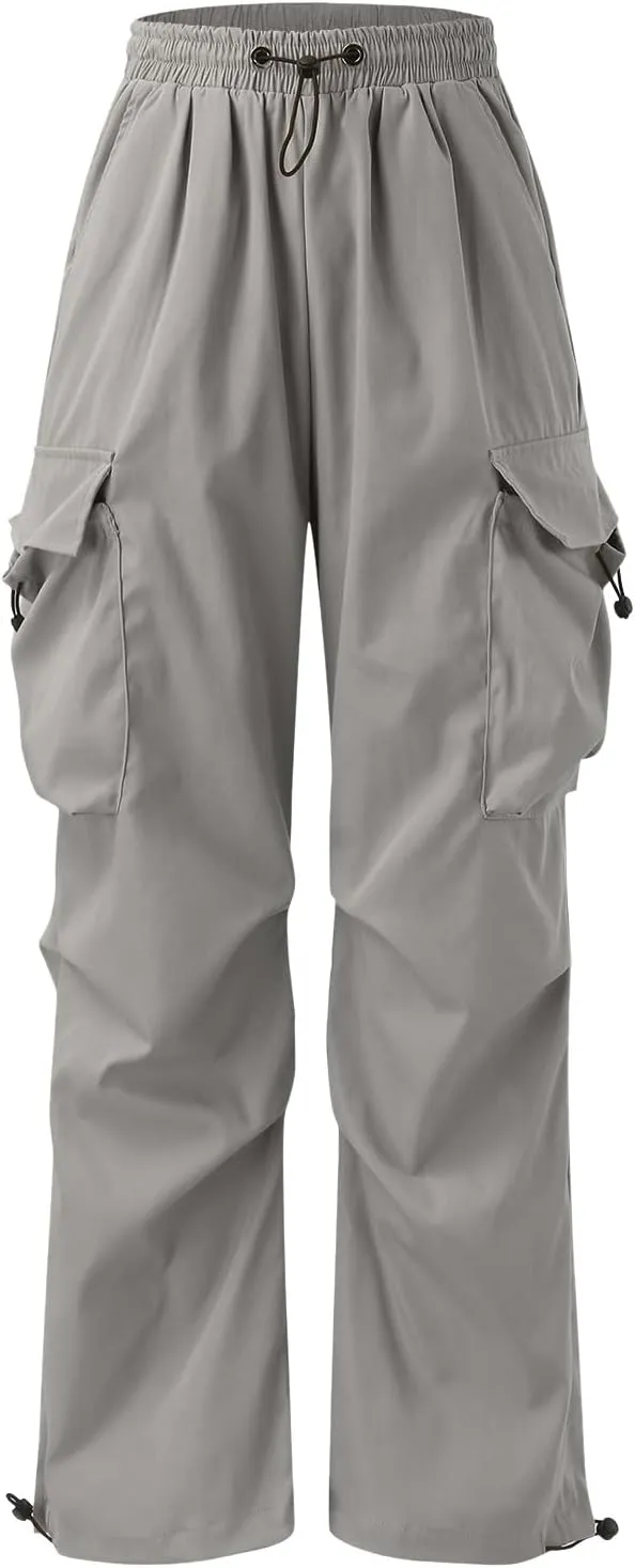 Cargo Pant for Men Casual Work Pant Elastic Waist Drawstring Cotton Track Pants with Multiple Pockets