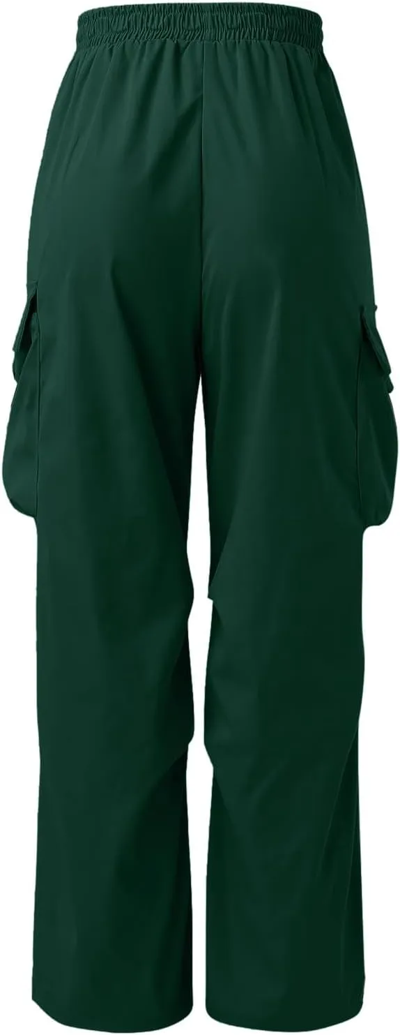 Cargo Pant for Men Casual Work Pant Elastic Waist Drawstring Cotton Track Pants with Multiple Pockets