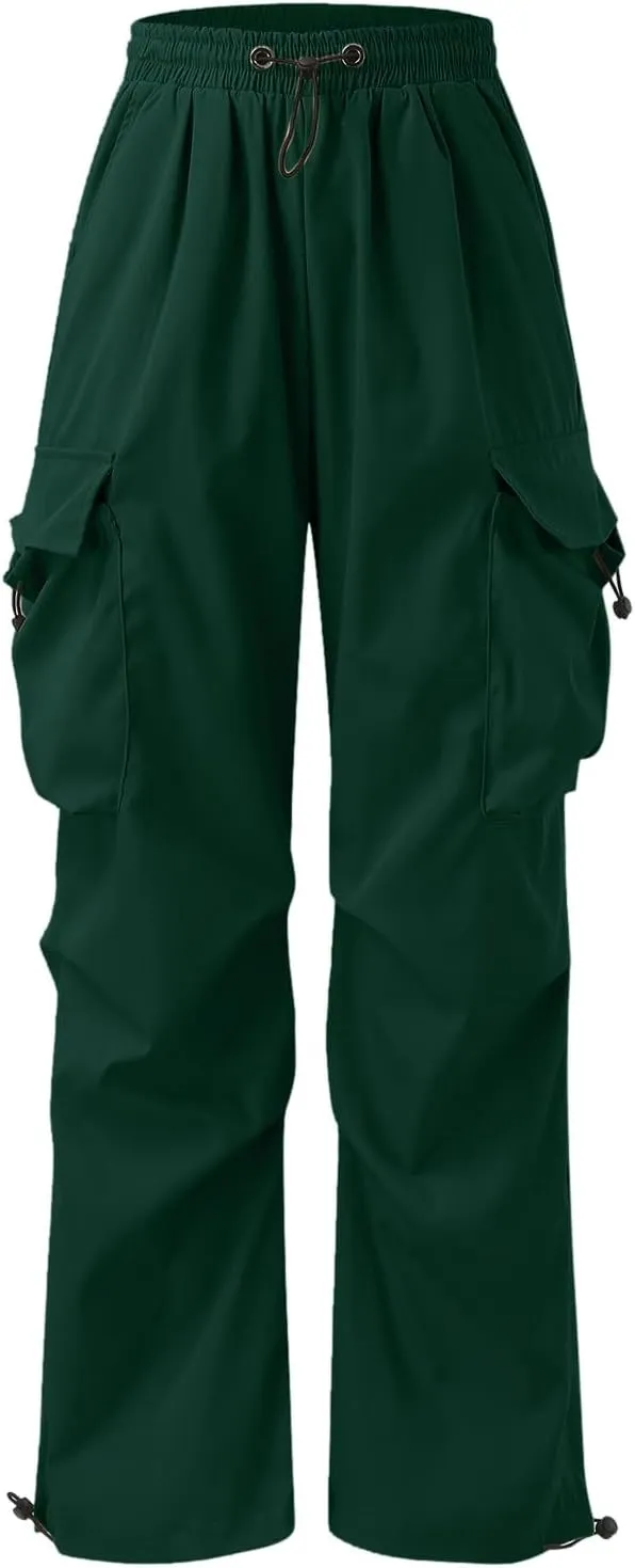 Cargo Pant for Men Casual Work Pant Elastic Waist Drawstring Cotton Track Pants with Multiple Pockets