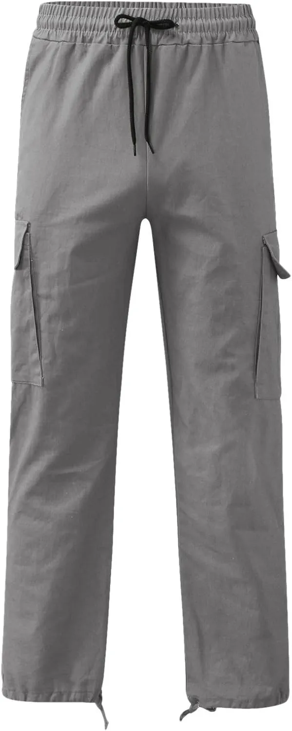 Cargo Pants for Men Straight Leg Hiking Joggers Lightweight Tactical Pant Outdoor Streetwear Trousers with Pocket