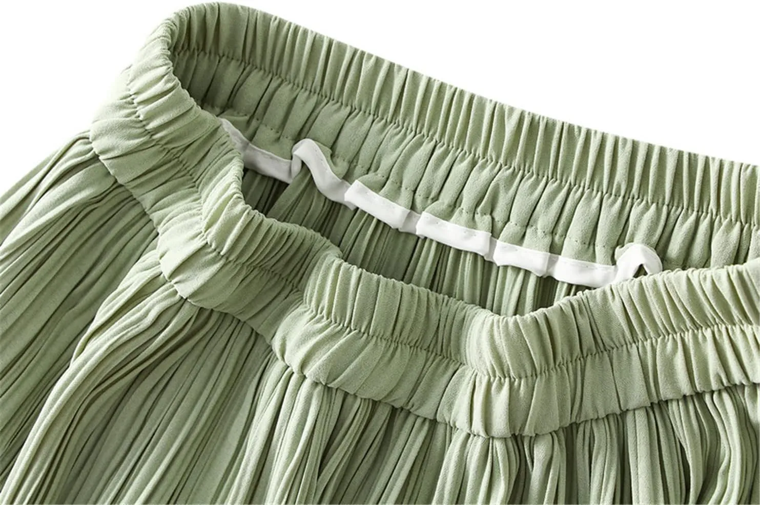 Casual Midi Pleated Skirt Women Autumn Winter Spring High Waist A-Line Skirts