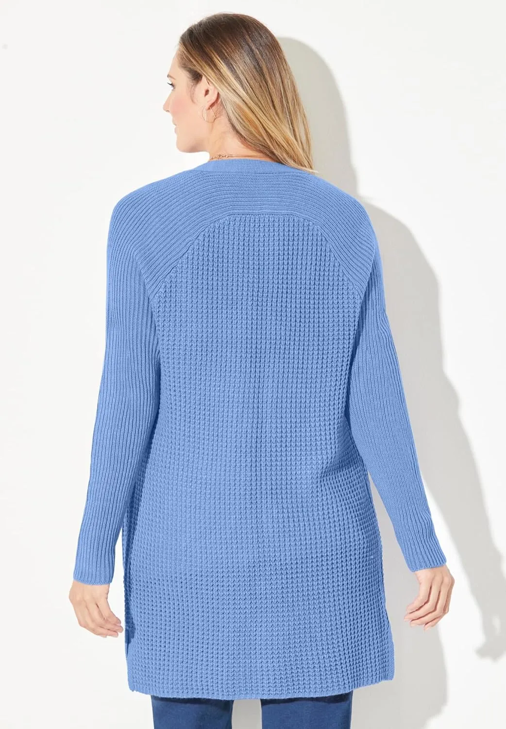 Catherines Women's Plus Size Daydream Waffle Knit Sweater