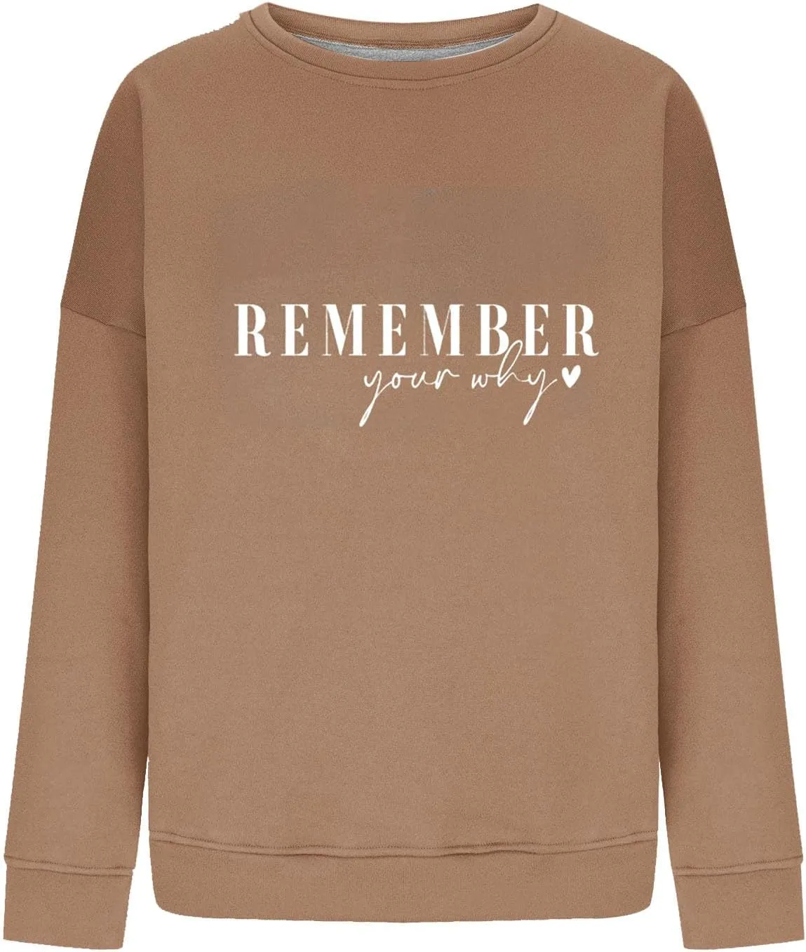Ceboyel Remember Your Why Sweatshirt Oversized Pullover Sweater Letter Print Cute Hoodies Trendy Fall Winter Clothing 2023