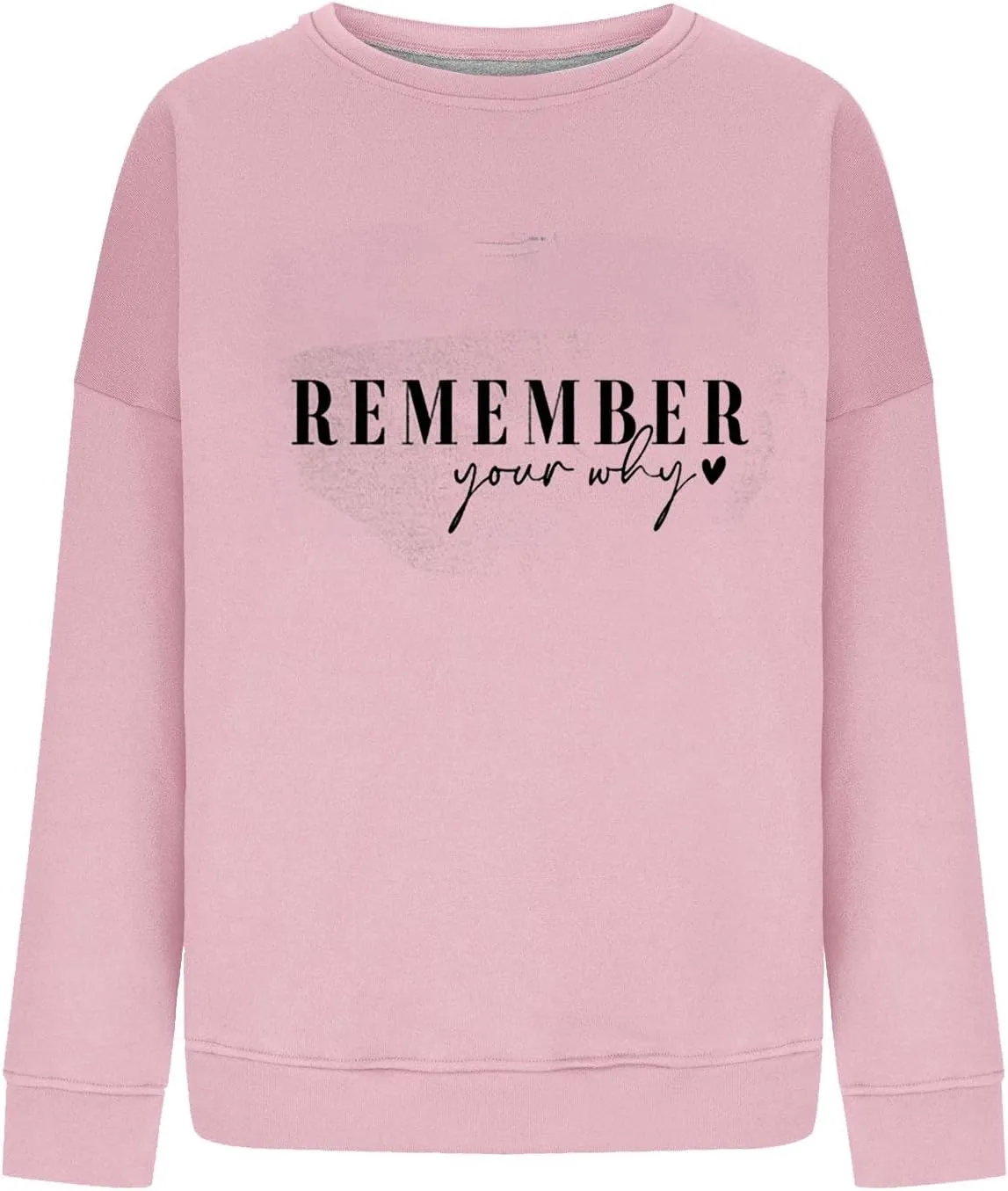 Ceboyel Remember Your Why Sweatshirt Oversized Pullover Sweater Letter Print Cute Hoodies Trendy Fall Winter Clothing 2023