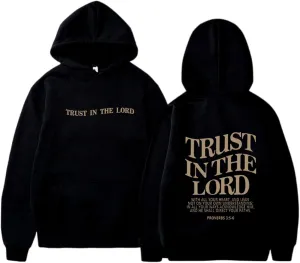 Christian Sweatshirts For Women Trust In The Lord Jesus Hoodies Faith Bible Verse Long Sleeve Oversized Hoodies