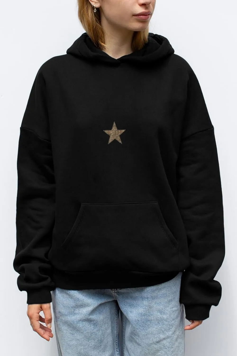 Cioatin Women Oversized Leopard Star Graphic Hoodies Men Cute Y2K Aesthetic Fleece Long Sleeve Pullover Sweatshirt Girls