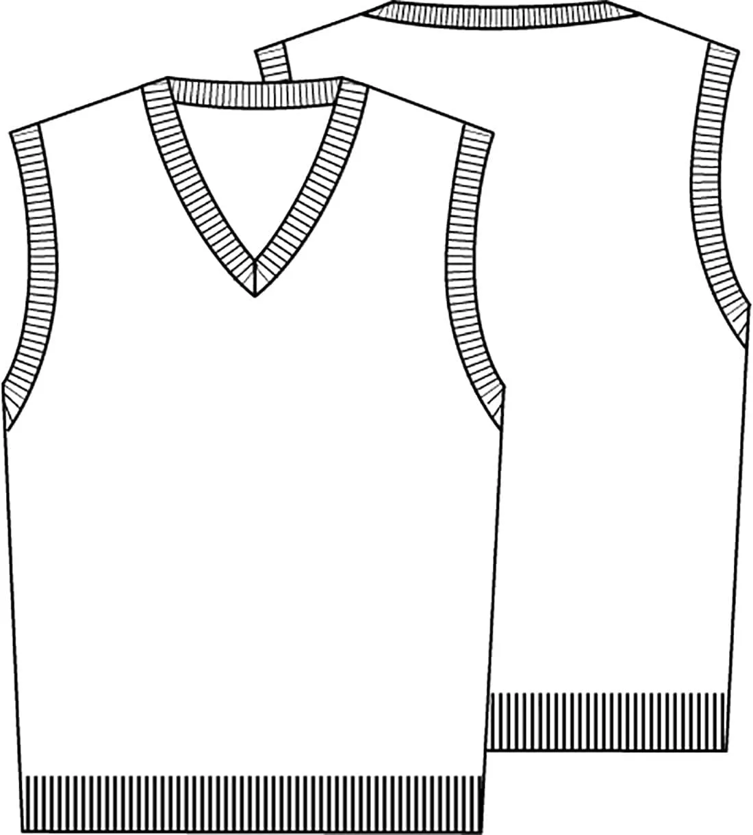 Classroom School Uniforms Men's Plus Size Adult Unisex V-Neck Sweater Vest