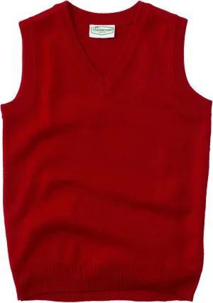 Classroom School Uniforms Men's Plus Size Adult Unisex V-Neck Sweater Vest