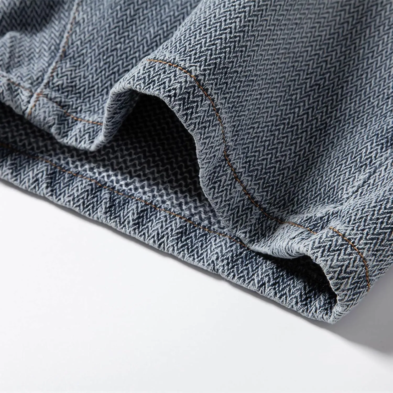Denim Shorts Mens Slim Fit Smart Short Jeans Men's Retro Straight Leg Half Pants Workwear Loose Cropped Trousers