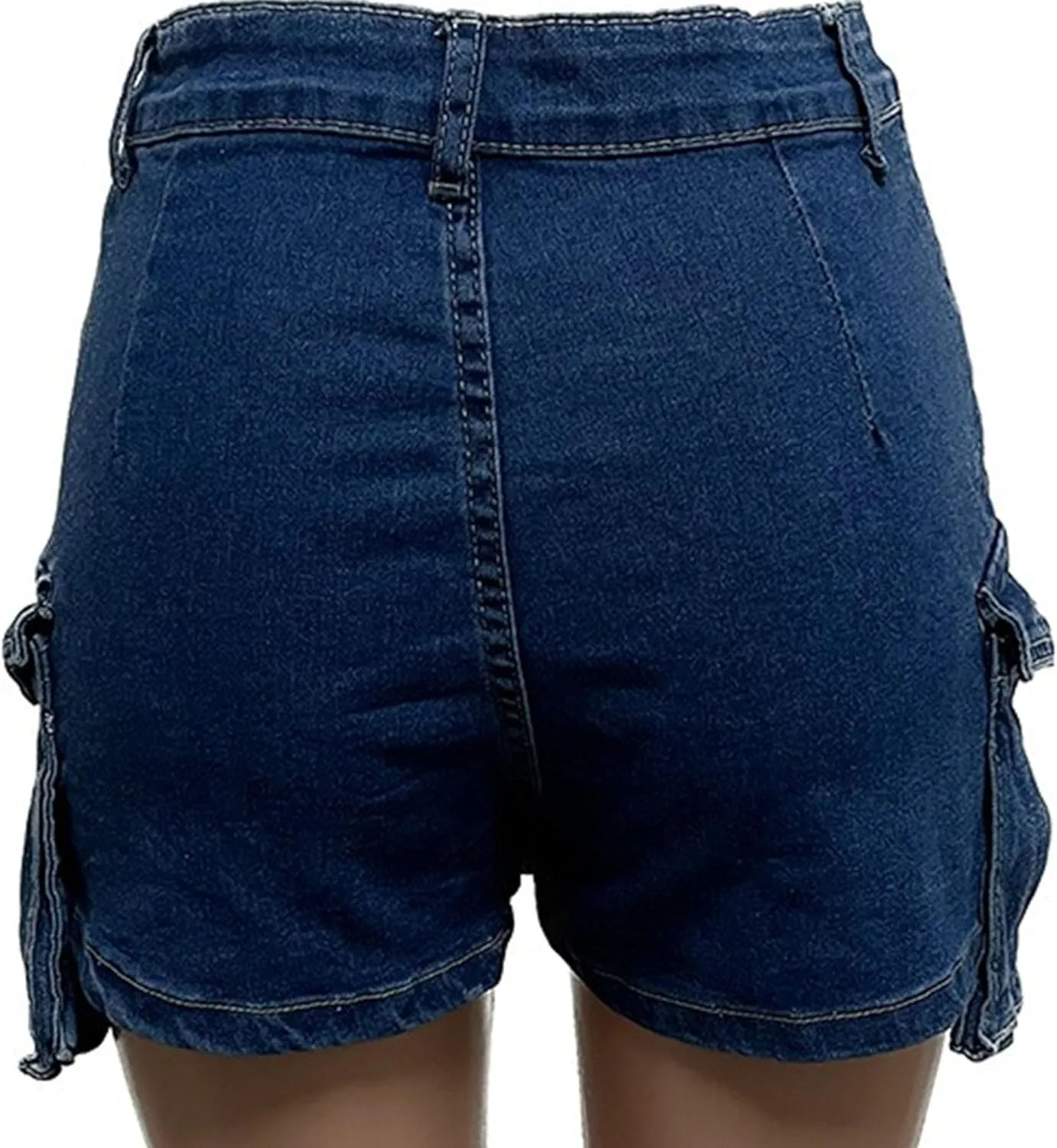 Denim Skort for Women Casual Pleated High Waisted Mini Skirts Shorts Jeans Stretchy Raw Hem Shorts