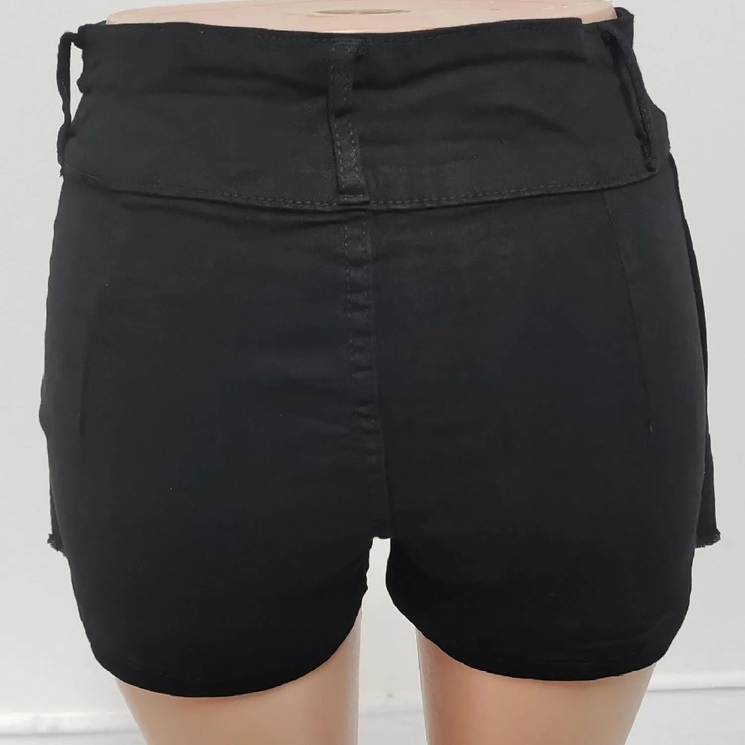 Denim Skort for Women Casual Pleated High Waisted Mini Skirts Shorts Jeans Stretchy Raw Hem Shorts