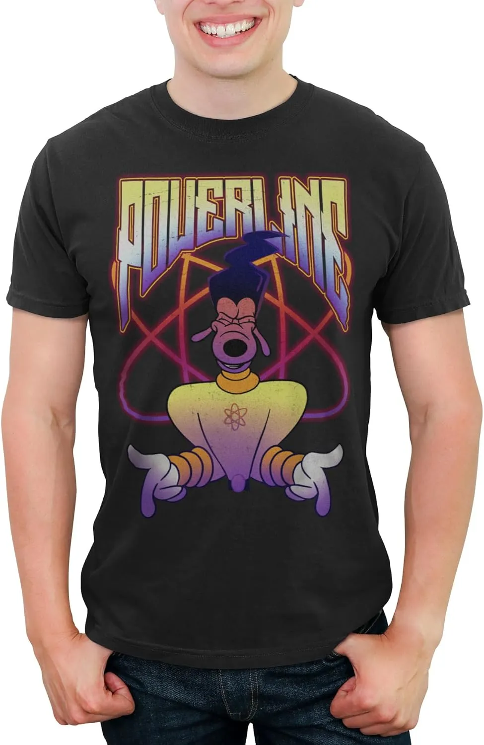 Disney Men's Goofy Movie, a Powerline Jam T-Shirt