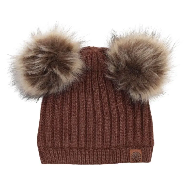 Double Pompom Baby Knit Hat
