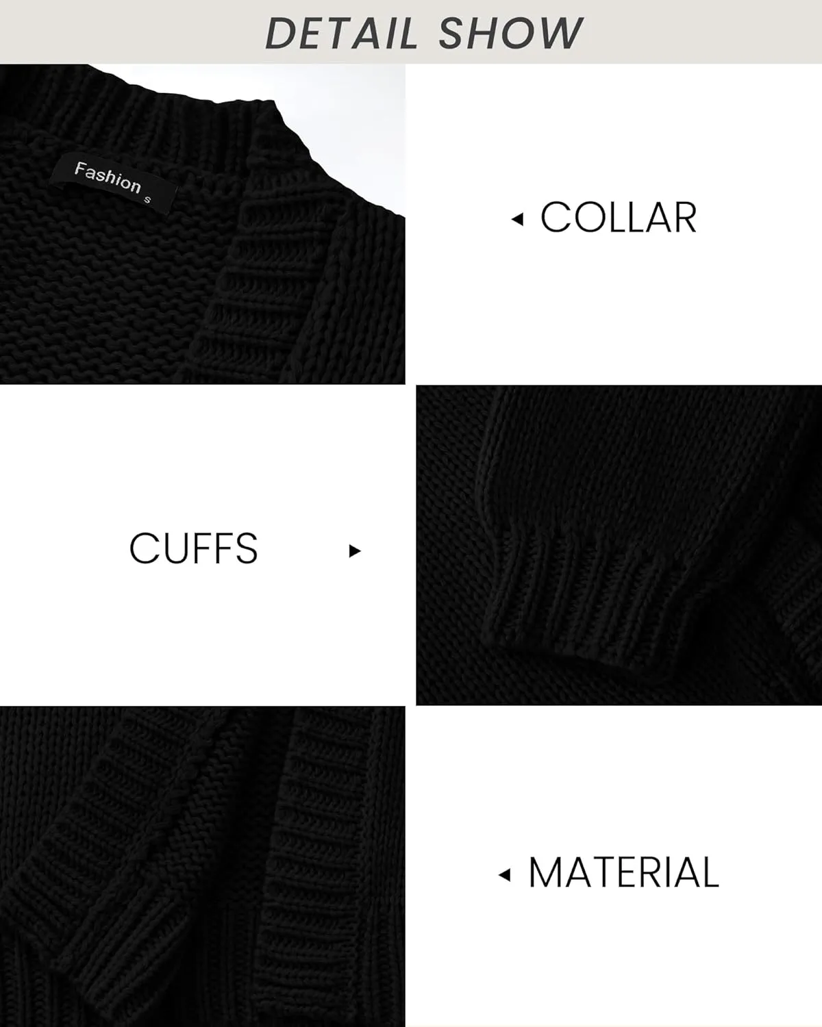 dowerme Women's Oversized Cardigan Casual Long Sleeve Open Front Drop Shoulder Cute Spring Sweaters Chunky Knit Outerwear