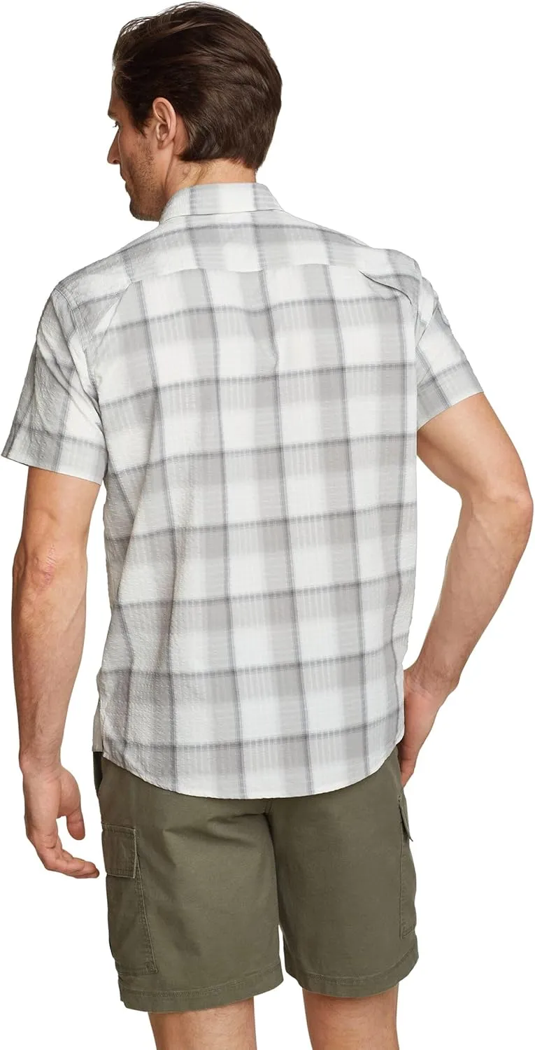 Eddie Bauer Men's Pack It Short Sleeve Seersucker Shirt