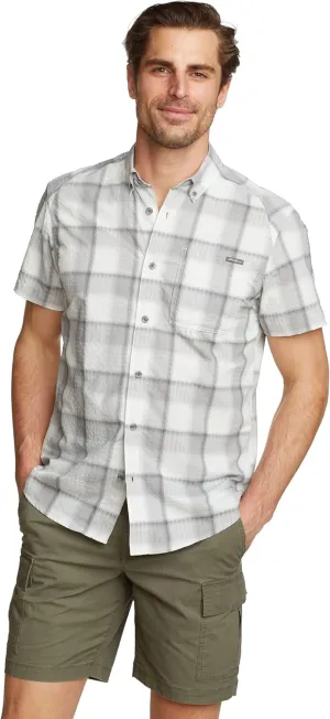 Eddie Bauer Men's Pack It Short Sleeve Seersucker Shirt