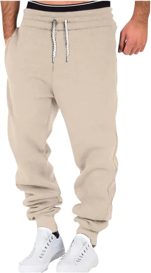 Fashion Mens Cargo Pants Men's Casual Cargo Pants Drawstring Hiking Pants Workout Tactical Joggers Sweatpants for Men