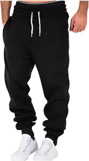 Fashion Mens Cargo Pants Men's Casual Cargo Pants Drawstring Hiking Pants Workout Tactical Joggers Sweatpants for Men