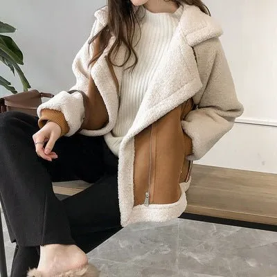 Faux Suede & Sheerling Jacket